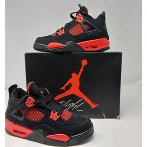 Nike Air Jordan 4 Retro GS Bred Black Red 2019 Size 5Y 408452-016